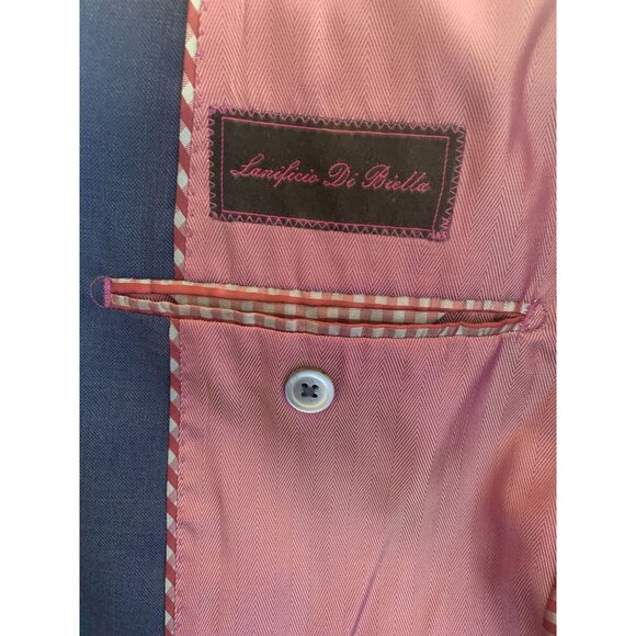 Tiglio Luxe Mens Navy Blazer size 42 - Picture 8 of 10